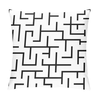 Personality  Maze Labyrinth With Start And Exit. Find The Way. Pillow Covers