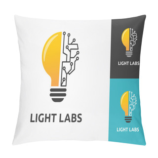 Personality  Light Bulb - Idea, Creative, Technology Icons Pillow Covers