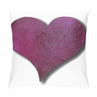 Personality  Purple Grungy Heart Illustration Pillow Covers