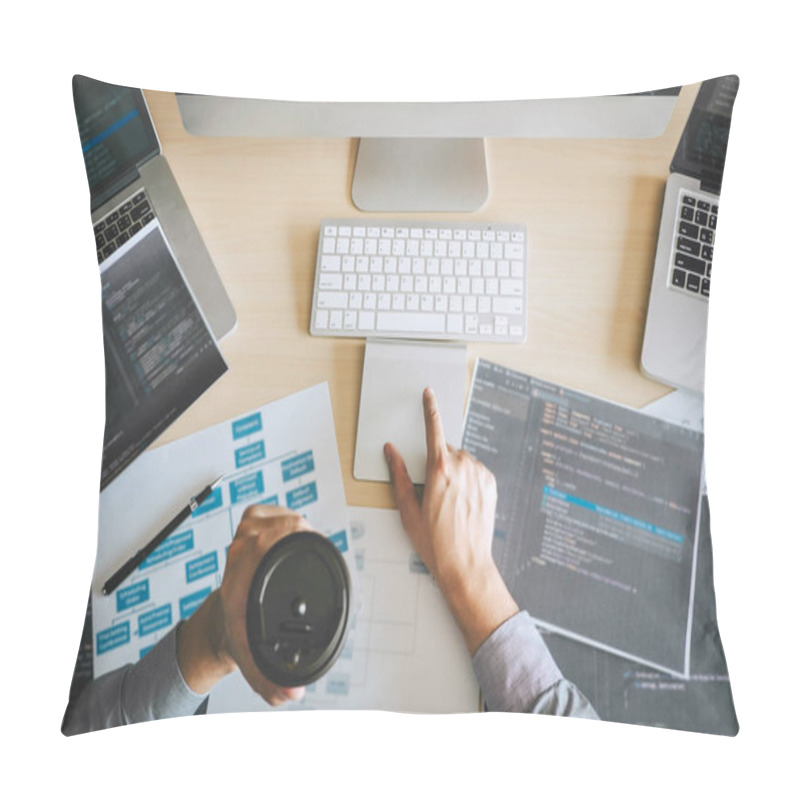 Personality  Professional Developer Programmer Working A Software Website Des Pillow Covers