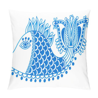 Personality  Marker Drawing Of Decorative Doodle Fish Pillow Covers