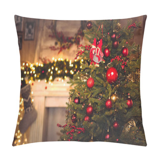 Personality  Christmas Decorations Hanging On Fir Tree   Pillow Covers