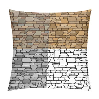 Personality  Set Seamless Stone Textures Pillow Covers