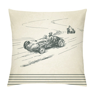 Personality  Vintage Racing Cars Pillow Covers
