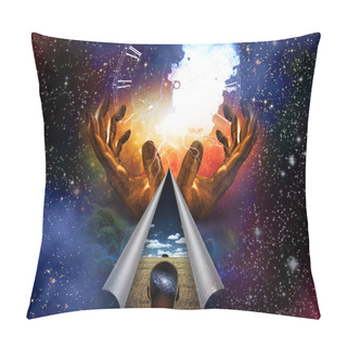 Personality  Revelation. Hands Of Creator Pillow Covers