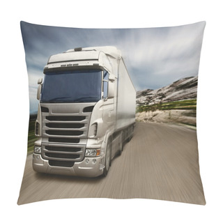 Personality  Gray Truck On Highway Pillow Covers