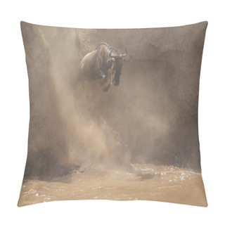 Personality  Great Wildebeest Migration. Picture Of Wildlife.  Pillow Covers