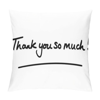 Personality  Thank You So Much! Handwritten On A White Background., Love, Friendship, Pillow Covers