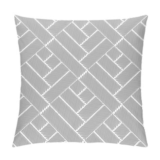 Personality  Design Seamless Monochrome Interlaced Pattern Pillow Covers