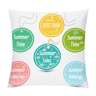 Personality  Vector Set Of Stickers For Summertime Pillow Covers