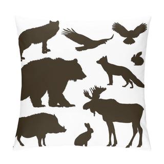 Personality  Silhouettes Of Animals Pillow Covers