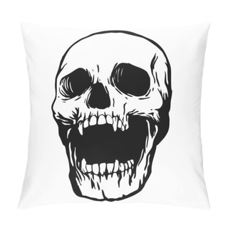 Personality  Black And White Skull Pillow Covers