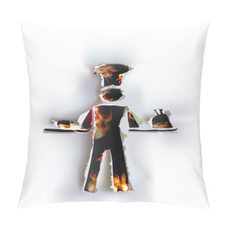 Personality  Ripped Paper Collection And Flames, Cook Pillow Covers