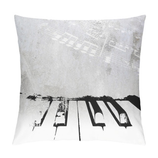 Personality  Vintage Music Background - Grunge Piano And Notes Pillow Covers