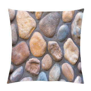 Personality  River Stone Rock Wall Background Pillow Covers