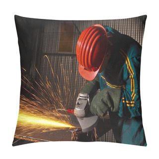 Personality  Heavy Industry Manual Worker With Grinde Pillow Covers
