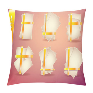 Personality  Documents Icons Set, Vector Illustration Pillow Covers