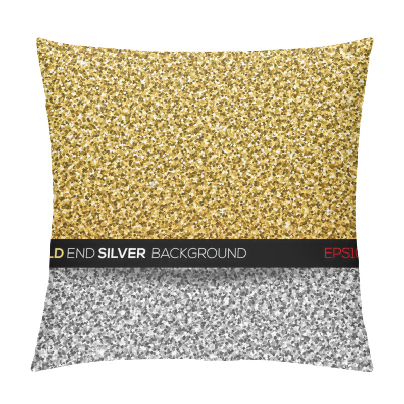 Personality  Gold and silver glitter texture. Vector background. pillow covers