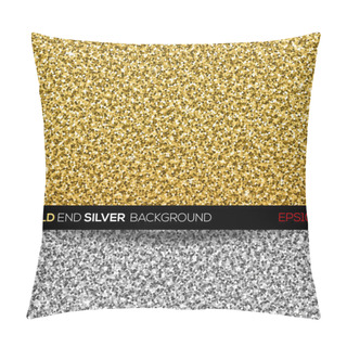 Personality  Gold And Silver Glitter Texture. Vector Background. Pillow Covers