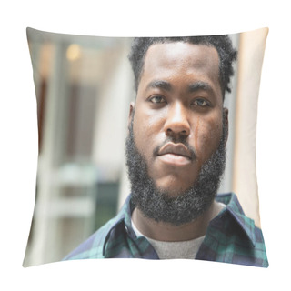 Personality  Sad African Black Man Crying With Tear Stain On His Face Pillow Covers