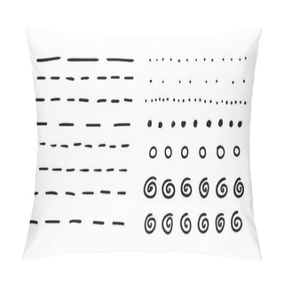 Personality  Hand Drawn Set Of Objects For Design Use. Black Vector Doodle Do Pillow Covers