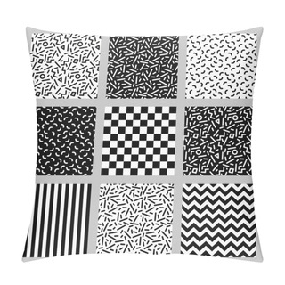 Personality  Memphis Style Pattern With Squares Pillow Covers