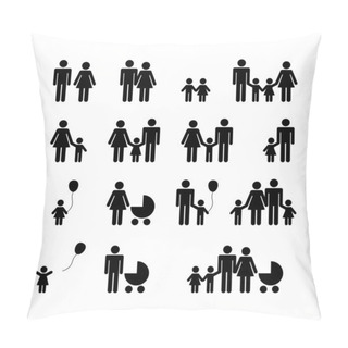 Personality  Family Pictogram Pillow Covers
