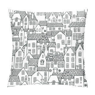 Personality  Seamless Pattern With Houses Pillow Covers