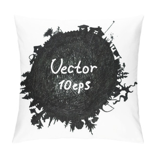 Personality  Sketch Background Pillow Covers