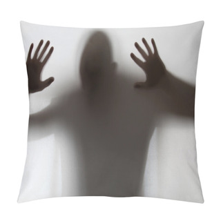Personality  Shadowy Figure Trapped Behind Glass Pillow Covers