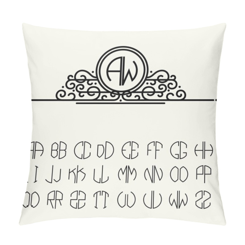 Personality  Set Of Template Letters For Monograms Pillow Covers