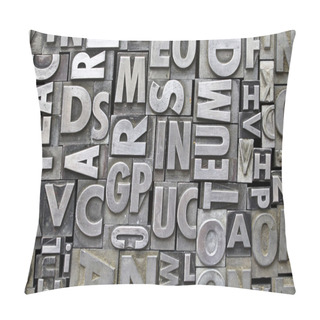 Personality  Metal Letterpress Letter Background Pillow Covers