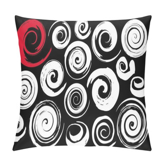 Personality  Whimsical Spiral Symbols Set Hand Painted Pillow Covers