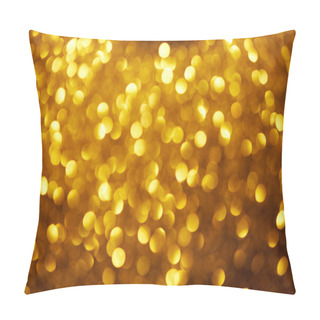 Personality  Abstract Blurred Gold Glowing Background Pillow Covers
