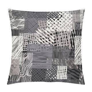 Personality  Hand Drawn Lines Textures Grunge Style Seamless Pattern, Vector  Pillow Covers