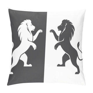 Personality  Two Heraldic Lions Rampant Pillow Covers