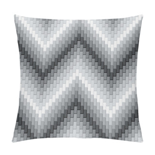 Personality  Herringbone Pattern In Greys Pillow Covers