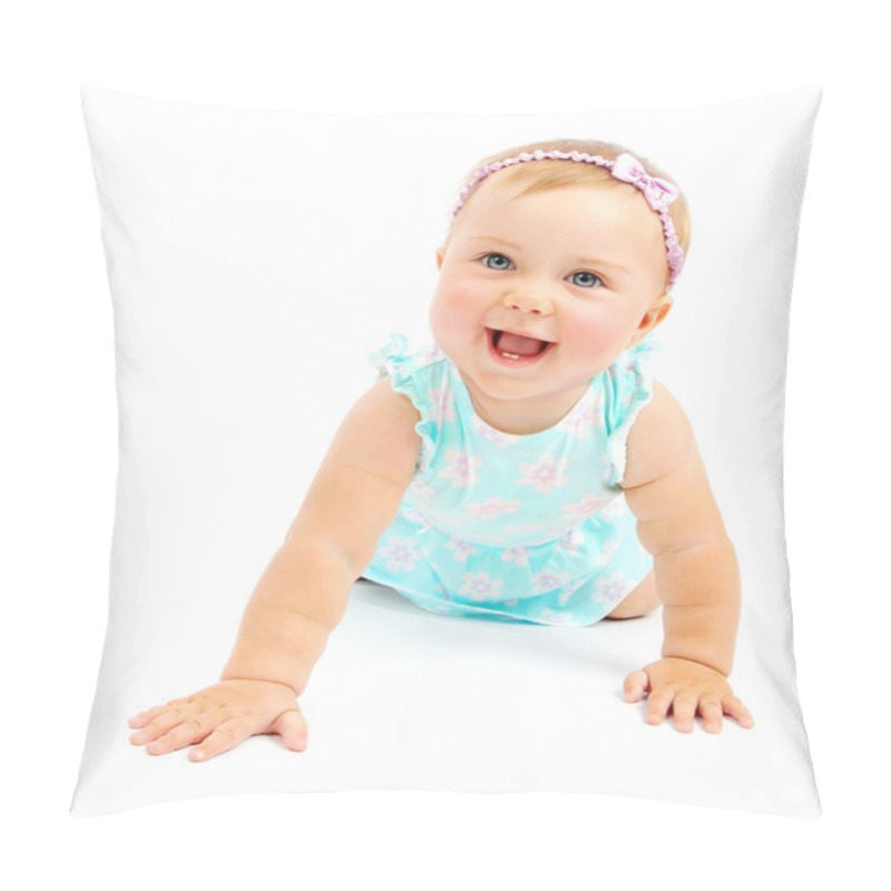 Personality  Adorable Little Baby Girl Laughing Pillow Covers