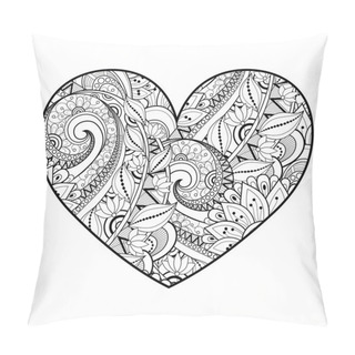 Personality  Decorative Monochrome Floral Heart Pillow Covers