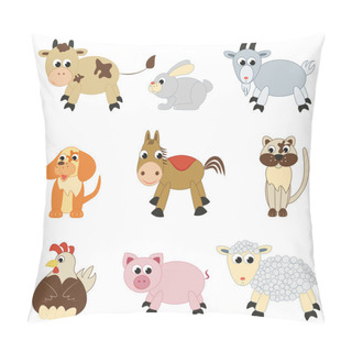 Personality  Set Of Farm Animals Pillow Covers
