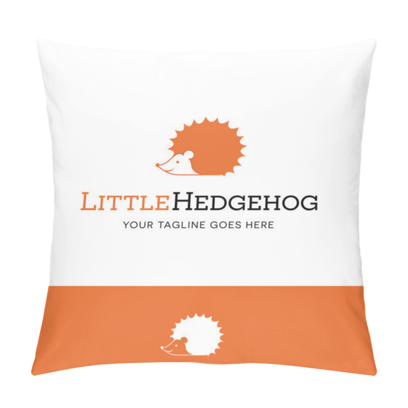 Personality  Cute hedgehog logo for creative business, shop or website pillow covers