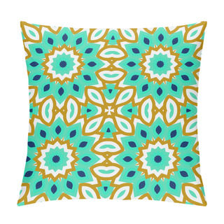 Personality  Arabic Ornament With Abstract Flowers Pillow Covers