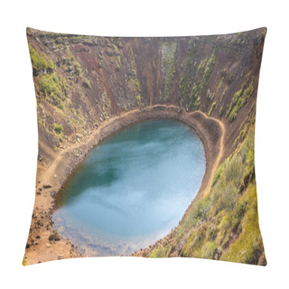 Personality  Panoramic View Of Kerid Crater In Iceland Pillow Covers