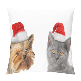 Personality  Chrismas Dog And Cat Pillow Covers
