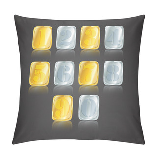 Personality  Numbers Set.  Vector Illustration. Pillow Covers