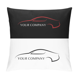 Personality  Red And Black Car Logos Pillow Covers