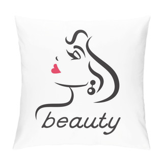 Personality  Glamorous Logo For A Beauty Salon. Pillow Covers