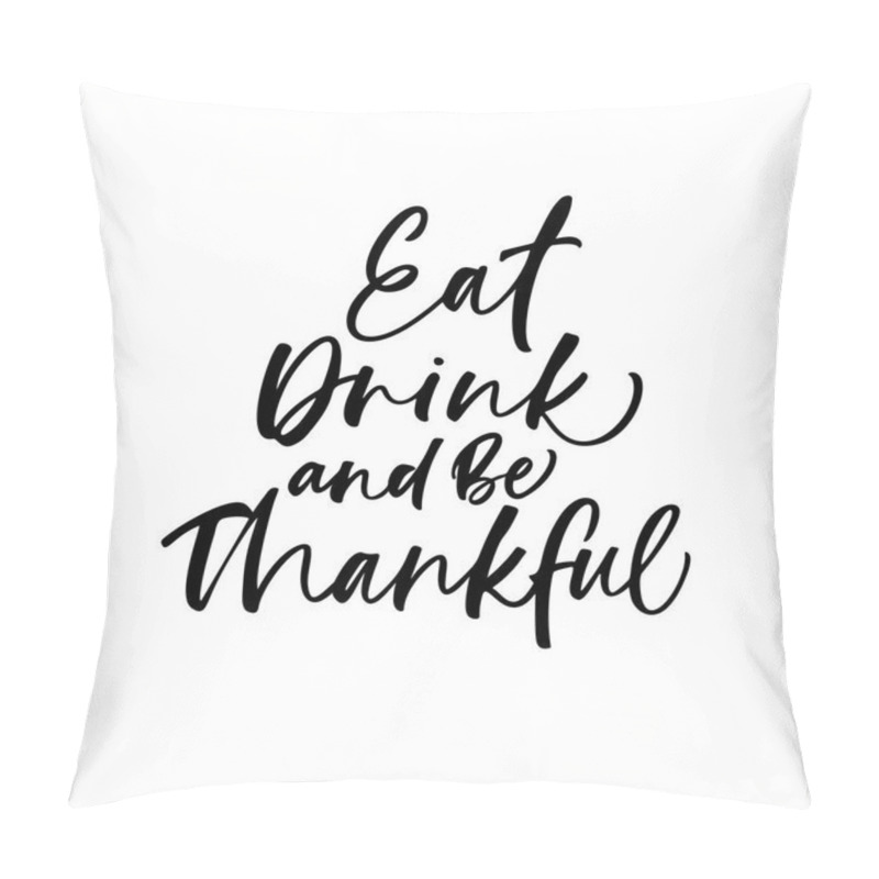 Personality  Lettering for Thanksgiving day card on white background pillow covers