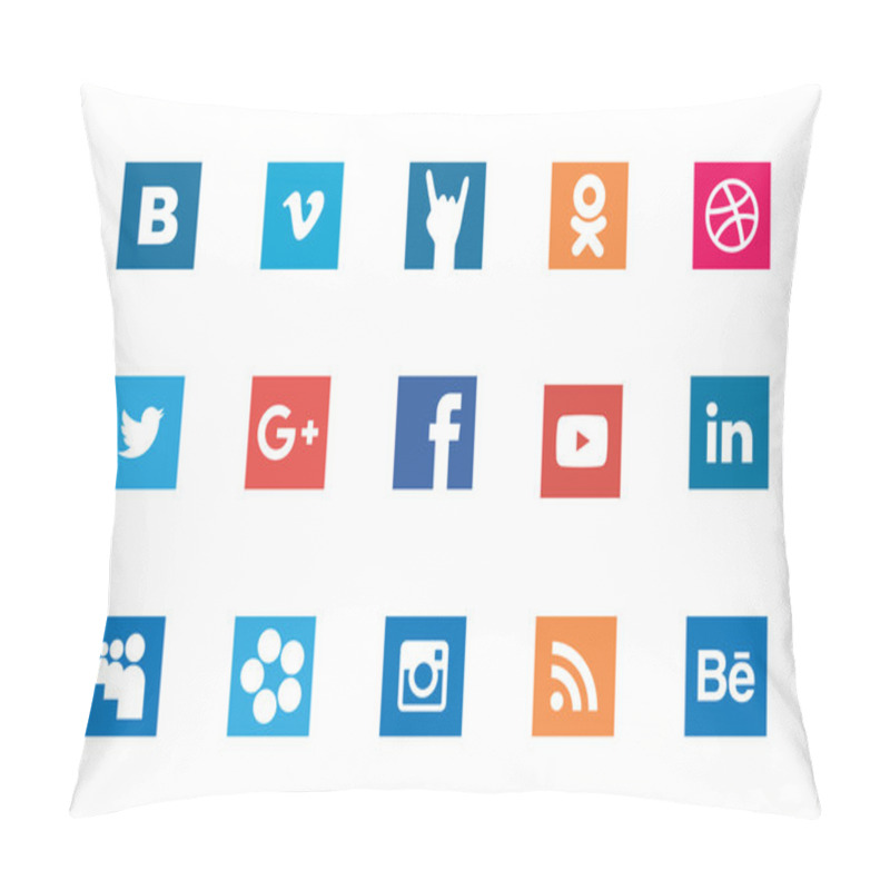 Personality  social square icon pillow covers