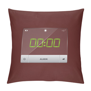 Personality  Digital Alarm Clock. Vector Pillow Covers